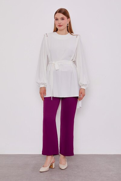 Levidor Purple Elastic Waist Sports Pants