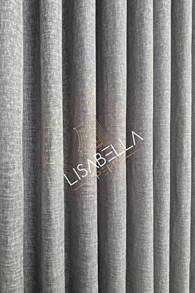 LisabellaHome Original Linen Tulle Curtain – Gray (No Pleats)