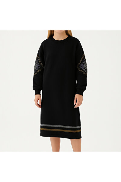 NEWCO Φόρεμα πλεκτό με μακρυμάνικο σχέδιο για κορίτσια – Άνετο και καθημερινό, κομψό μοντέλο