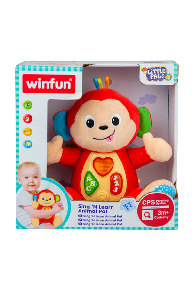 WINFUN قرد سينغ آند ليرن - لعبة موسيقية مضيئة مع أناشيد وأغاني وعبارات تعليمية