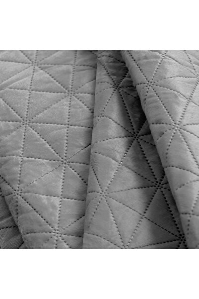 Amelia Home Quilted velvet bedspread, Laila, 180-190 g/m2, 200 x 220 cm, gray