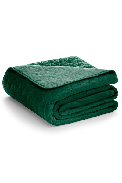 Amelia Home Quilted velvet bedspread, Laila, 180-190 g/m2, 240 x 260 cm, green
