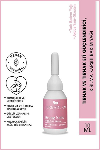 Herbaderm Tırnak ve Tırnak Eti Güçlendirici, Kırılma Karşıtı Bakım Yağı 10 ml