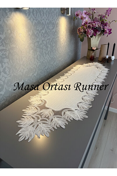 Valora Concept French Lace Ezgi Model Linen 26 Piece Tablecloth Set (Boxed)