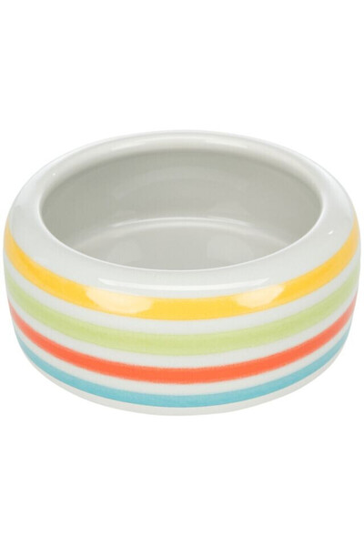 Trixie Ceramic Bowl for Guinea Pigs, 200 ml/11 cm, Multicolor/Cream, 60806