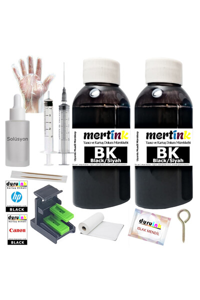 Mertink CANON TS3750i PG-575 CL-576 KARTUŞ DOLUM SETİ 2X100ML SİYAH MÜREKKEP