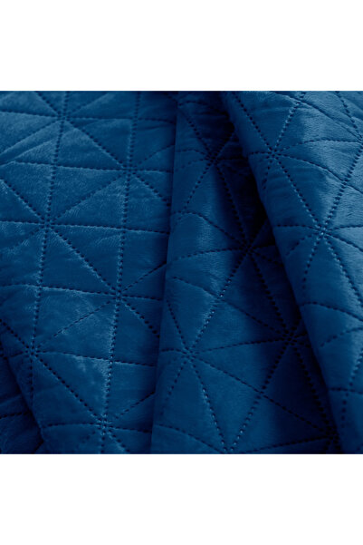 Amelia Home Quilted velvet bedspread, Laila, 180-190 g/m2, 170 x 210 cm, blue