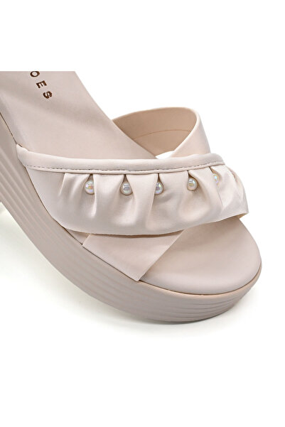 Tmall Women's sandals, With platform, Made of ecological leather, 102-26, Beige