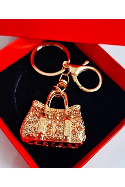 Svc Aksesuar Breloc de lux pentru geantă, cu zirconiu, de culoare aurie - Orn...
