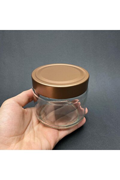 Ahsa Ticaret 5 Pieces 300ml Deep Magnolia Jar with Bronze Lid