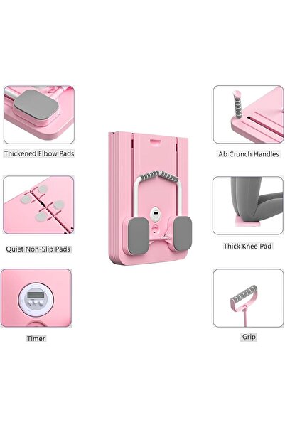 Generic Multifunctional Pilates Abdominal Board - Foldable Home Gym (Pink)