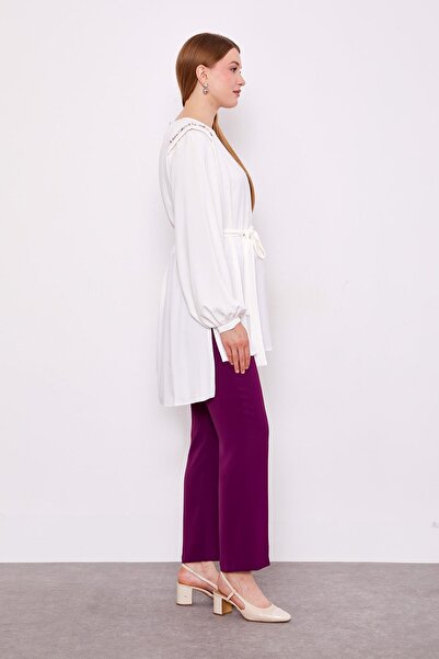 Levidor Purple Elastic Waist Sports Pants