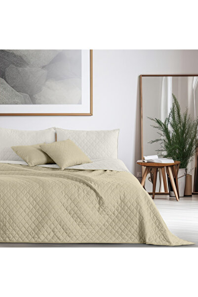 Deco King Quilted bedspread, Axel, density 70 g/m2, 260x280 cm, Beige/White
