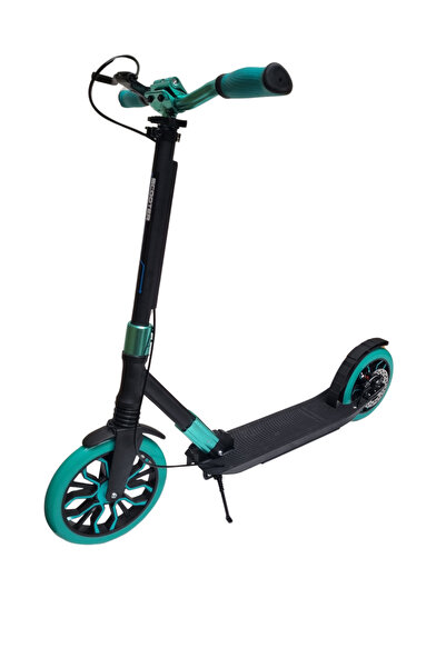 PARADOX SINCE 1992 Trotineta pliabila, reglabila, roti cauciuc VERDE, cu frana pe disc 100 kg