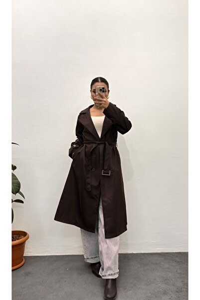 GİMSEY Astarlı Düğmeli Premium Trençkot