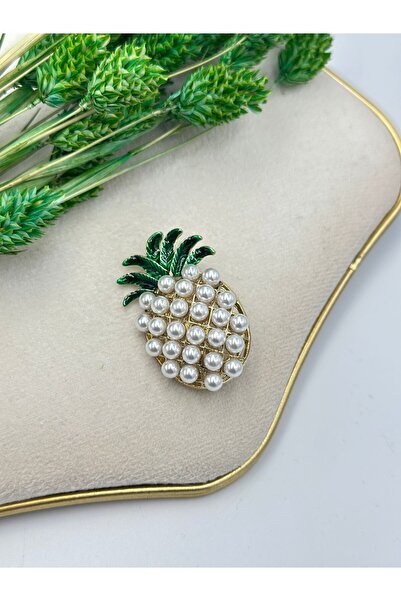 Pearl Detail Pineapple Brooch