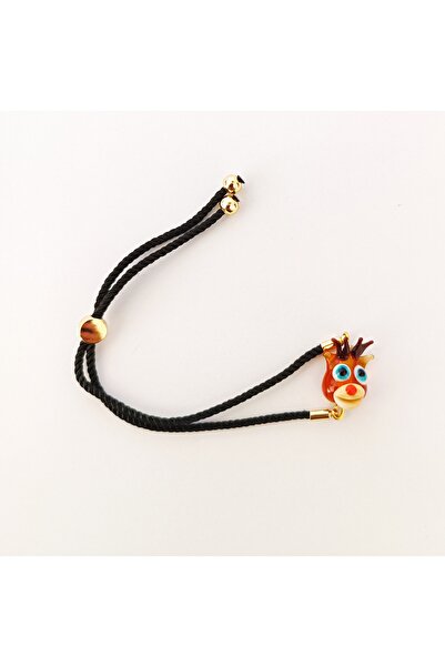 ADAMODART Deer Murano Glass Beaded Adjustable Drawstring Bracelet