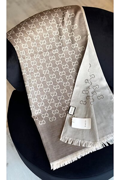 Helyabutik İnce Kumaş G Tema Pamuklu Şal Yün İpek Şal 4 Mevsim Çift Taraflı