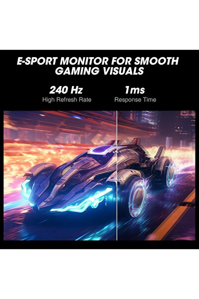 Koorui 27-inch 240Hz 1ms FHD (1920x1080) DCI-P3 90% Adaptive Sync HDMI/DP, Black