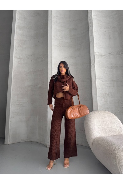 erki triko 3-Piece Set with Braided Hair Scarf