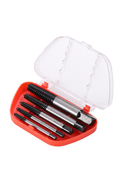 Lawazim Pro7 Screw Extractor Set 5Pcs - Hardened Steel Broken Bolt Remover with Case