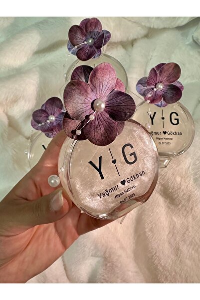 LOVENCE Hediyelik Ortanca Çiçekli İnci Tozlu Kolonya - Söz, Nişan, Nikah ve Ö...