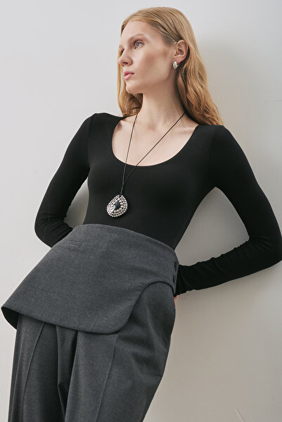 Manuka Classic Cut Fabric Pants Anthracite