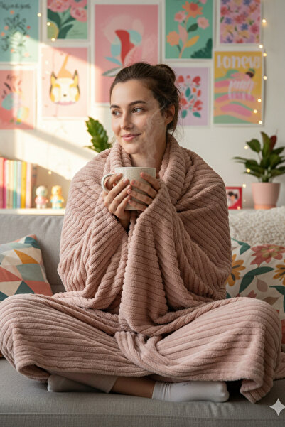 ELİTOL Cozyline Wellsoft Tv Blanket 100X180 – Powder