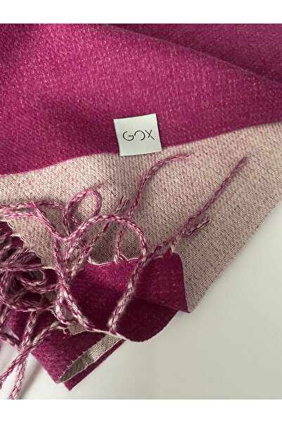 GOX شال شتوي بلون واحد على الوجهين