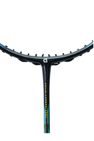 Apacs مضرب تنس الريشة ذو رأس قوي منسوج، لون أسود