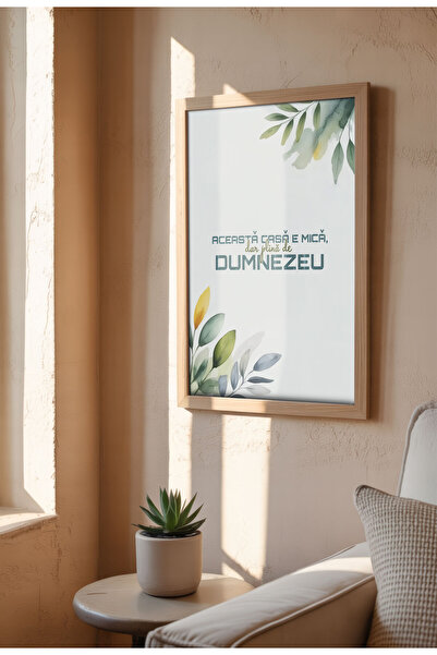 21mxm Unframed Romanian Religious Canvas Poster - Digital Print - This house is small