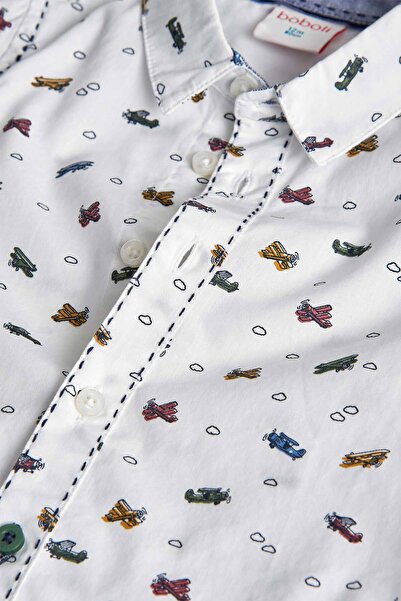 Boboli Πουκάμισο για αγόρια αεροπλάνο με τύπωμα