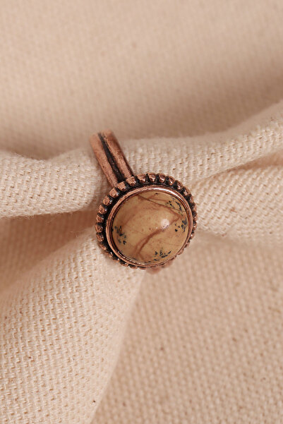 Süspüs Accessories Adjustable Authentic Ring with Brown Jasper Stone