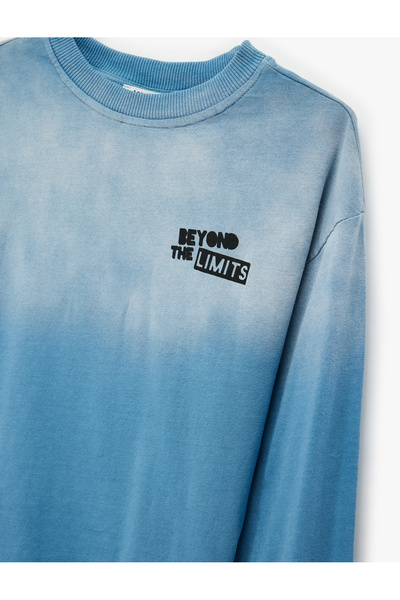 Koton Cotton Long Sleeve Crew Neck Printed T-Shirt