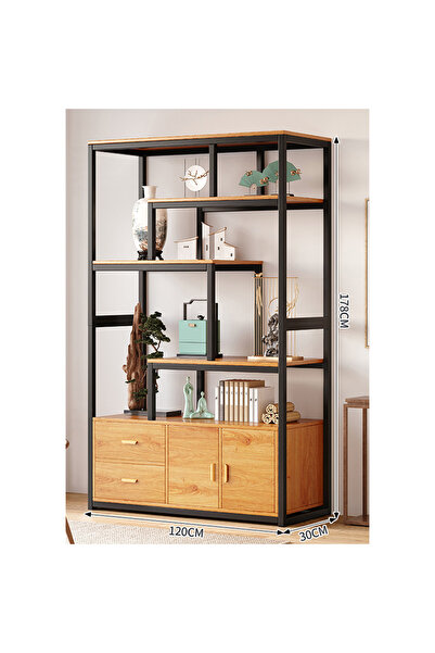 KEKE Bookshelf Space Saving Display Rack with Open Shelves for Home Office and Student Use 120 cm