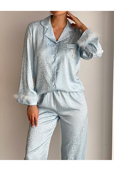 Elia Swimwear Set Pijama Satin Luxury Blue Night