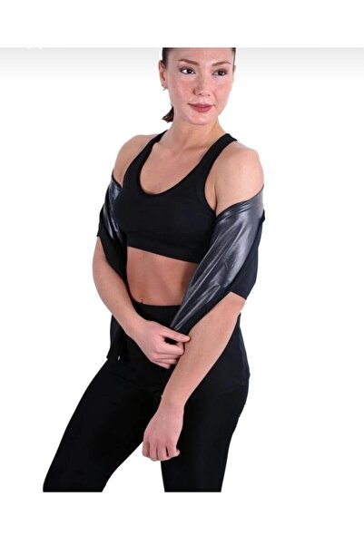 TWOTECH Termal Sauna Terleten Zayıflatan Fermuarlı Kısa Kol Tayt Body Takım