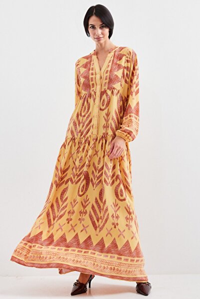 Hiccup Bdart Lined V-Neck Maxi Dress