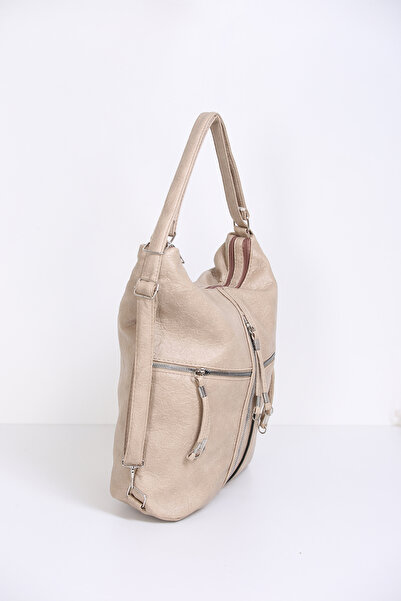 byFOX Fashion Casual Top-Handle Bag with Double Compartments, 4 Compartments, Front Zipper Detail, Backpack Shoulder Bag Width: 39 cm Length: 34 cm Bottom: 11 cm