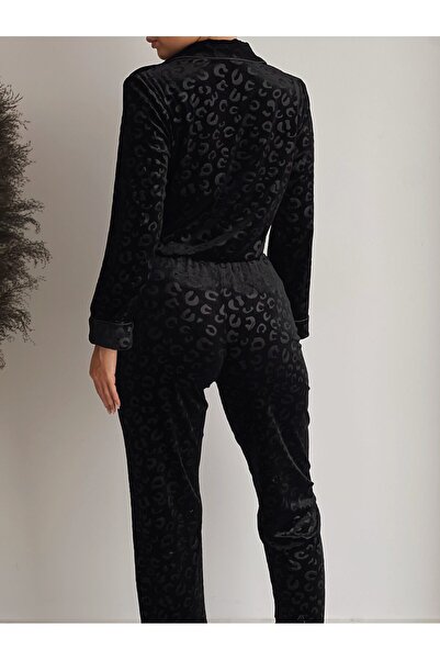 Elia Swimwear Women's Velvet Panther Pajama Set