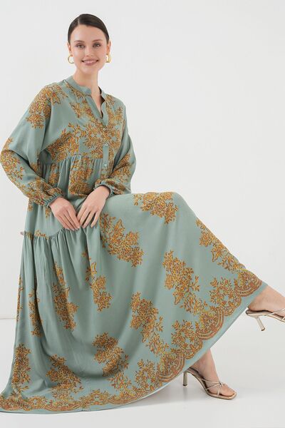 Hiccup Bdart Lined V-Neck Maxi Dress