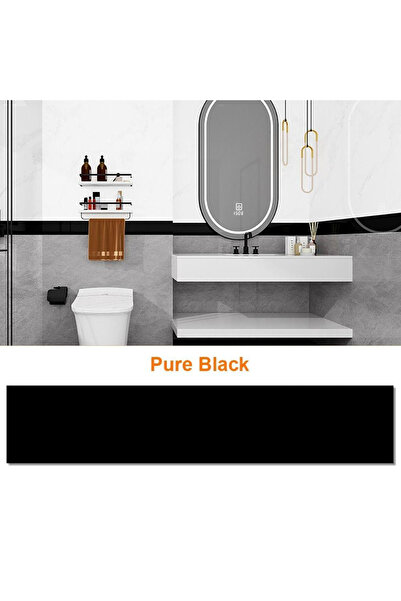 MaffStuff Black Self-Adhesive Panel 60x12 cm – Waterproof, Insulating, Ideal for Skirting and Decoration
