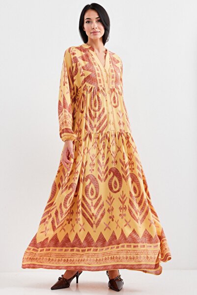 Hiccup Bdart Lined V-Neck Maxi Dress