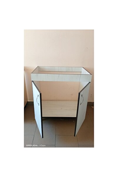 Tempo Set, Light gray sink cover, 80cmX50cmX80cm, Left-hand kitchen sink, Mobile pipe tap, Siphon