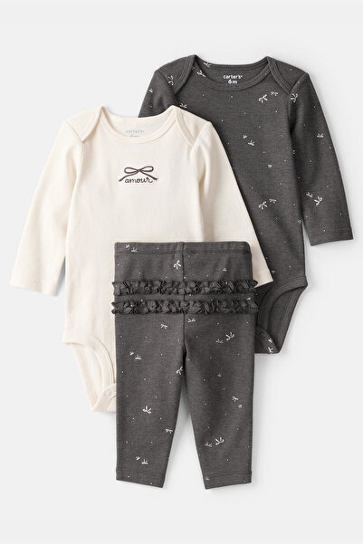 Carter's Baby Girl Gray Set of 3