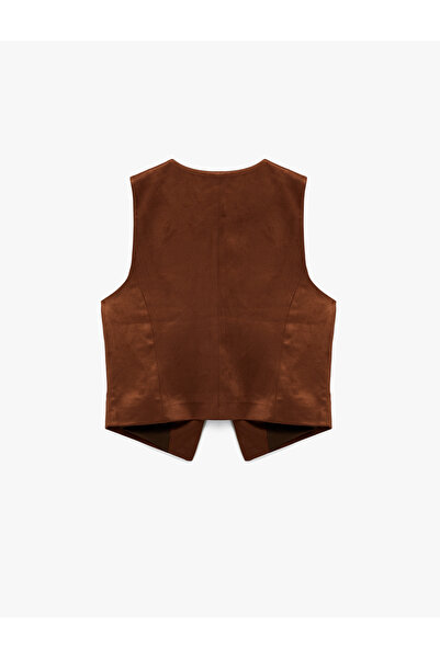 Koton Γιλέκο από ψεύτικο σουέτ με κουμπιά και λαιμόκοψη σε σχήμα V