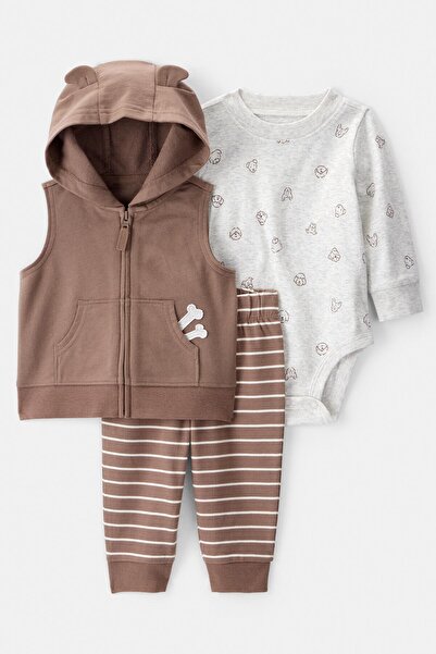 Carter's Baby Boy Brown Vest Set Set