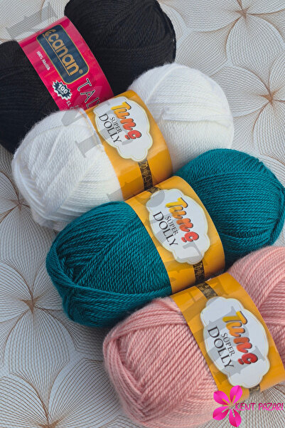 Kent Pazarı Σετ νήματα για μποτάκια Πλεκτό νήμα για κασκόλ Βρεφικά νήματα Νήμ...