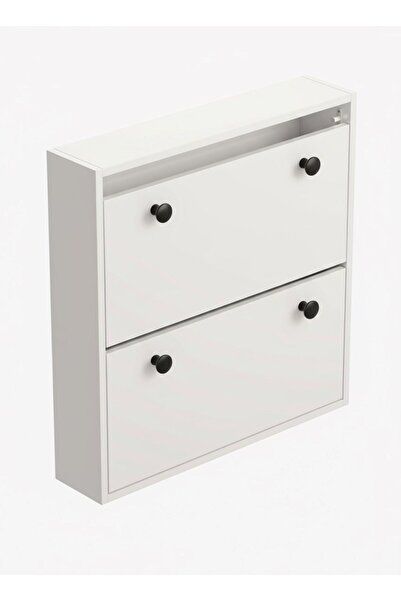 Macco Mobilya Balance Kulplu 2 Düşer Kapaklı Ayakkabı Dolabı