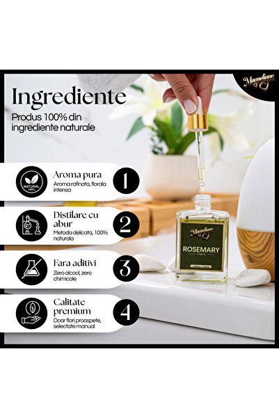 Magnetique Rosemary Essential Oil, 50ml, 100%, Relaxation, Anti-Stress, Restful Sleep